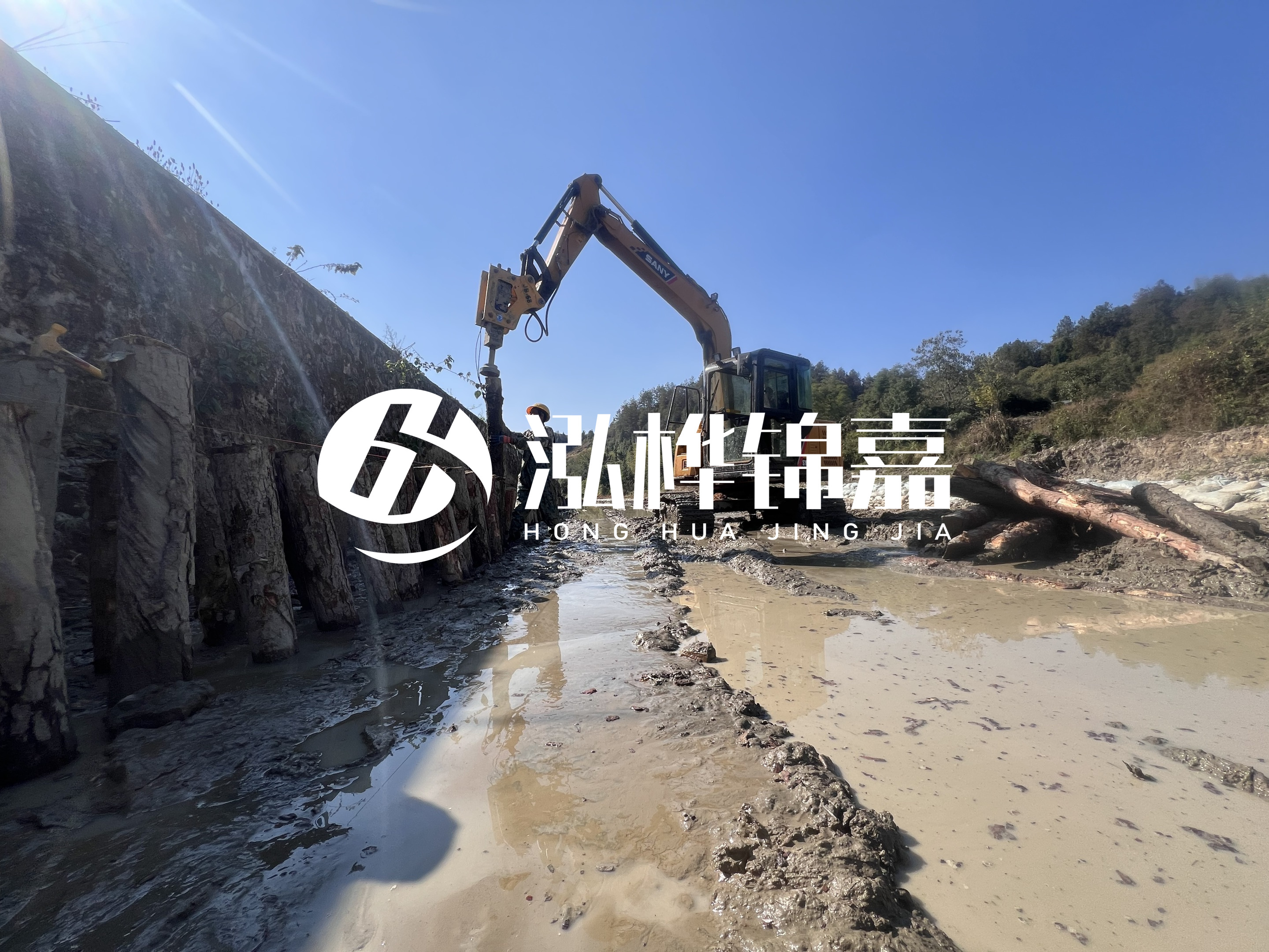 河里打樁起什么作用-河道里打木樁好還是水泥樁好？